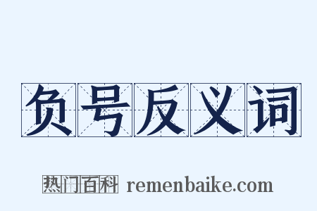 负号反义词是什么意思的图片